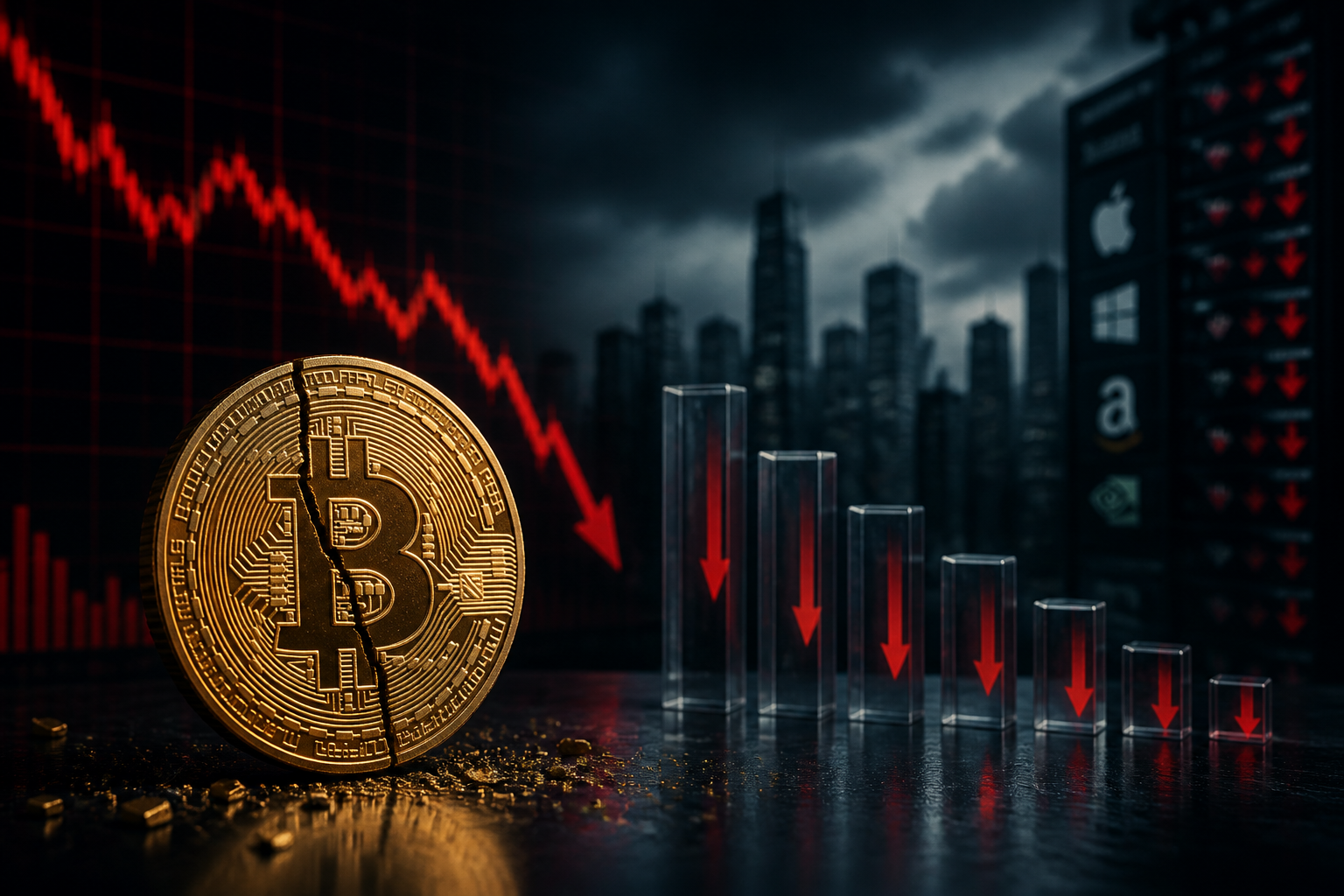 Bitcoin Faces Pressure Amidst ETF Outflows and Tech Sector Instability