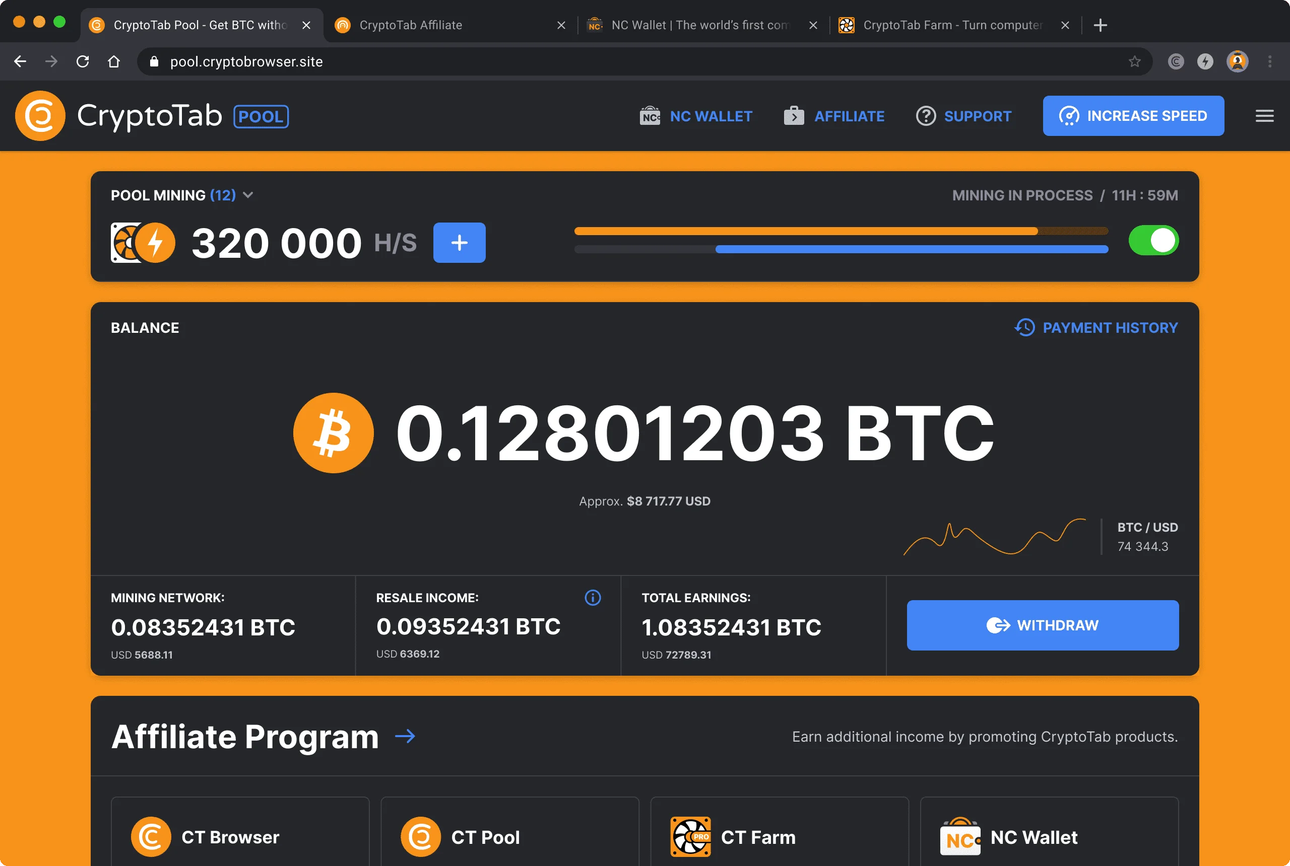 CT Pool - Desktop - Dashboard - Dark.webp